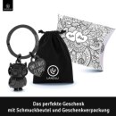 LANOLU Keyring Owl "Kuschelkautz" - Black