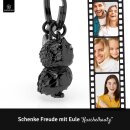 LANOLU Keyring Owl "Kuschelkautz" - Black