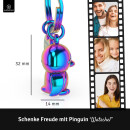 LANOLU Schlüsselanhänger Pinguin "Watschel" - Regenbogen