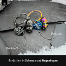 LANOLU Schlüsselanhänger Pinguin "Watschel" - Regenbogen