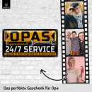 LANOLU Blechschild Opas Service 16x32cm