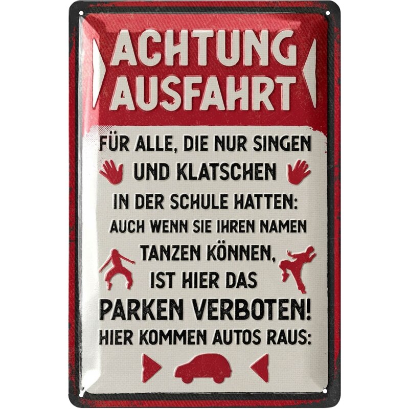 Lustiges Blechschild 'Warning Protected By Bigfoot' – 30,5x20,3 Cm, Für Garten & Garage
