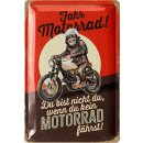 LANOLU Retro Blechschild, DU BIST NICHT DU Motorrad Geschenke für Männer, Geschenke für Motorradfahrer Biker Geschenke Größe 20x30cm