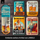 LANOLU Blechschilder retro MANCHMAL BRAUCHST DU BIER Geschenke für Bierliebhaber, Blechschild Bier, Biertrinker Geschenk 20x30cm