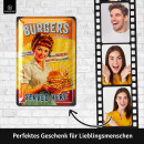 LANOLU Retro Blechschild Küche BURGERS, Nostalgie...