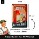 LANOLU Blechschilder retro Bier unten Geschenke für Bierliebhaber, Blechschild Bier, Wer Bier trinkt hilft der Landwirtschaft Schild