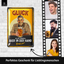 Blechschilder Retro GLÜCK IST EIN BIER - Biertrinker...