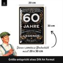 LANOLU Blechschild 60 Jahre Legende 20x30cm