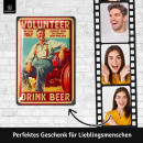 LANOLU Retro Blechschild SUPPORT YOUR FARMER BEER - Bier Schild, Geschenk Bierliebhaber, Metallschilder mit Sprüchen 20x30cm