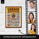 LANOLU Blechschild Garage Rules ENGLISH 30x40cm