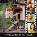 LANOLU Retro Blechschild Hühnerstall-Regeln, Hühner Schild, Geschenk für Hühnerliebhaber, Hühner Geschenke, Hühnerstall 20x30cm