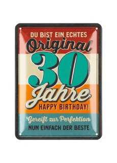 LANOLU Retro Metal Sign – “Original seit 30 Jahren” – 15 x 20 cm