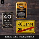 LANOLU Retro Metal Sign – “Original seit 40 Jahren” – 15 x 20 cm