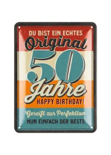 LANOLU Blechschild Original seit 50 Jahren 15x20cm