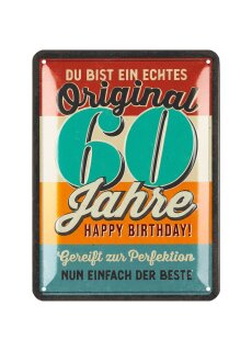 LANOLU Retro Metal Sign – “Original seit 60 Jahren” – 15 x 20 cm