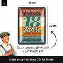 LANOLU Retro Metal Sign – “Original seit 18 Jahren” – 15 x 20 cm