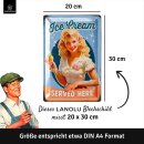 LANOLU Blechschild Ice Cream Blondine 20x30cm