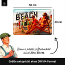 LANOLU Blechschild Life is better an the Beach 20x30cm