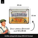LANOLU Blechschild Balkonien 15x20cm