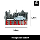 Metall-Magnet BERLIN | typisches Hauptstadt Souvenir | Kühlschrankmagnet | Designed in Germany