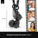 LANOLU Schlüsselanhänger Fuchs "Fuchsi"- Schwarz