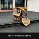 LANOLU Schlüsselanhänger "Mini-Zuhause"- vintage Silber