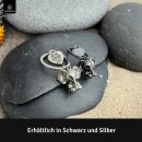 LANOLU Schlüsselanhänger Elefant "Rüsselmeister"- Schwarz