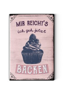 LANOLU Kühlschrankmagnete lustig- Mir reichts, backen-  Geschenke für Back-Fans- lustige Magnete mit Sprüchen und witzigen Motiven 8x5,5cm
