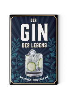 LANOLU Kühlschrankmagnete lustig- Gib deinem Leben Gin - lustige Magnete mit Sprüchen und witzigen Motiven 8x5,5cm