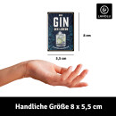 LANOLU Kühlschrankmagnete lustig- Gib deinem Leben Gin - lustige Magnete mit Sprüchen und witzigen Motiven 8x5,5cm