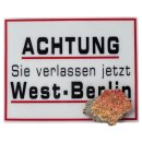 Fridge magnet ORIGINAL Berlin Wall stone with certificate...