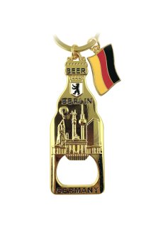 United1871 Schlüsselanhänger Flaschenöffner BEER Berlin Metall gold