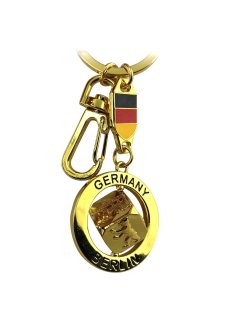 United1871 Schlüsselanhänger Berlin Würfel Metall gold
