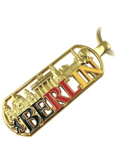 United1871 Schlüsselanhänger Berlin Geschenk - Skyline gold