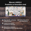 LANOLU Kordelschild Wer sagt Glück kann man nicht anfassen Hund gestreichelt 16x32cm