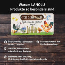LANOLU Kordelschild Hühnerstall TOR SCHLIESSEN 16x32cm