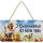 LANOLU Kodelschild Gartenarbeit ist mein Yoga 16x32cm