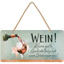 LANOLU Kordelschild Salat WEIN Geschichten 16x32cm