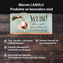 LANOLU Kordelschild Salat WEIN Geschichten 16x32cm