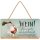 LANOLU Kordelschild Salat WEIN Geschichten 16x32cm