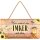 LANOLU Kordelschild Imker Schwarm seines Lebens 16x32cm