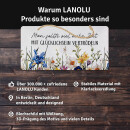 LANOLU Kordelschild Man sollte viel mehr Zeit mit Glücklichsein vertrödeln 16x32cm