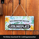 LANOLU Kordelschild Hier einfach nur dasitzen -...