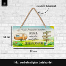 LANOLU Kordelschild die coolsten Menschen gehen campen 16x32cm