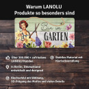 LANOLU Kodelschild Bin im Garten 16x32cm