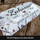 LANOLU Kordelschild Zuhause ist dort, wo gelacht, gelebt & geliebt wird 16x32cm