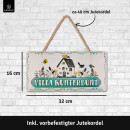 LANOLU Kordelschild Villa Kunterbunt 16x32cm