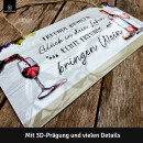LANOLU Kordelschilder Echte Freunde bringen Wein 16x32cm