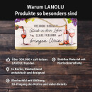LANOLU Kordelschilder Echte Freunde bringen Wein 16x32cm