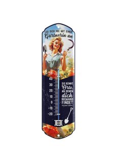 LANOLU Thermometer Gärtnerin 8x28cm | LANOLU